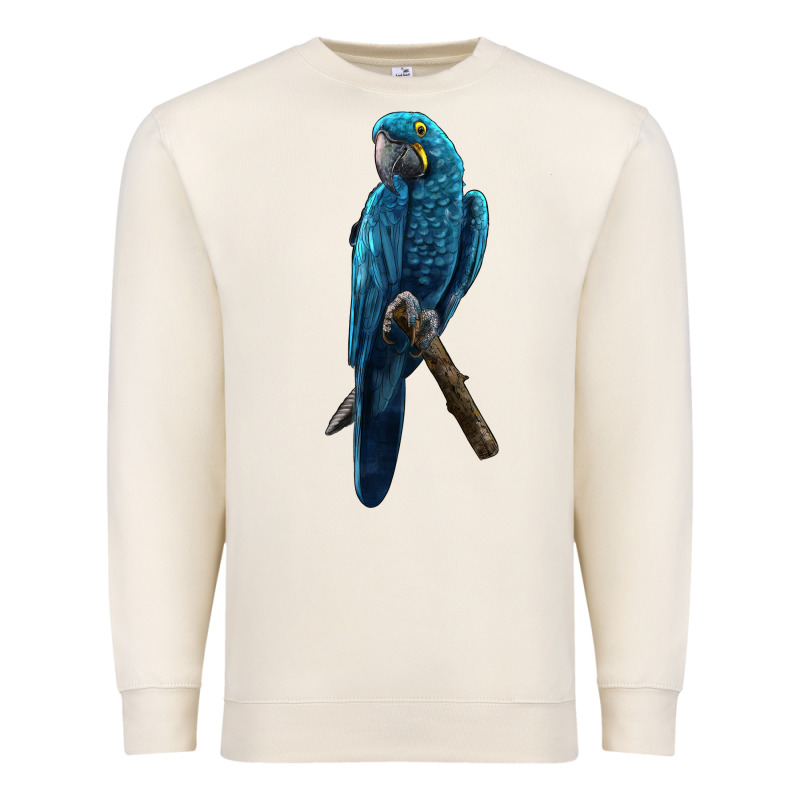 Hyacinth Macaw Premium Sweatshirt by LillyAllenDesigns | Teevron
