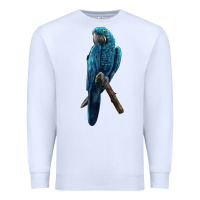 White Hyacinth Macaw Premium Sweatshirt - LillyAllenDesigns