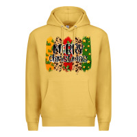 Antique Gold merry christmas brushstrokes Premium Hoodie - MaliasSmallBusiness