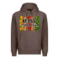 Coffee merry christmas brushstrokes Premium Hoodie - MaliasSmallBusiness