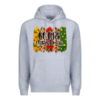 Heather Grey merry christmas brushstrokes Premium Hoodie - MaliasSmallBusiness
