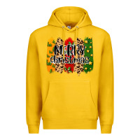 Lemon merry christmas brushstrokes Premium Hoodie - MaliasSmallBusiness