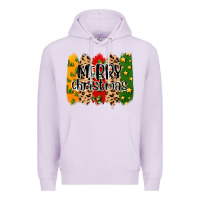 Lilac merry christmas brushstrokes Premium Hoodie - MaliasSmallBusiness