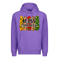 Purple merry christmas brushstrokes Premium Hoodie - MaliasSmallBusiness