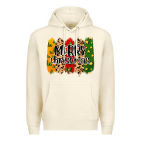 Sandshell merry christmas brushstrokes Premium Hoodie - MaliasSmallBusiness
