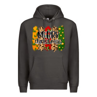 Smoke merry christmas brushstrokes Premium Hoodie - MaliasSmallBusiness