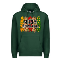 Sports Green merry christmas brushstrokes Premium Hoodie - MaliasSmallBusiness