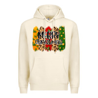 Tofu merry christmas brushstrokes Premium Hoodie - MaliasSmallBusiness