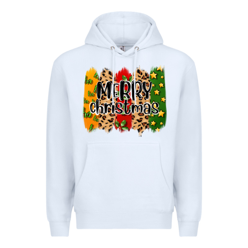 Merry Christmas Brushstrokes Premium Hoodie by MaliasSmallBusiness | Teevron