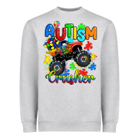 Heather Grey autism crusher Heavyweight Sweatshirt - RanaPortraitStore
