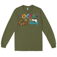 Army Green soccer it's a girl thing Long Sleeve Tee - HRA Design Shop