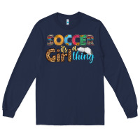 Navy soccer it's a girl thing Long Sleeve Tee - HRA Design Shop