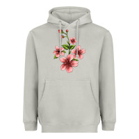Moon Dust pink flowers hibiscus Heavyweight Hoodie - Jasminsmagicworld