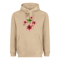 Mushroom pink flowers hibiscus Heavyweight Hoodie - Jasminsmagicworld
