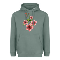 Sage pink flowers hibiscus Heavyweight Hoodie - Jasminsmagicworld