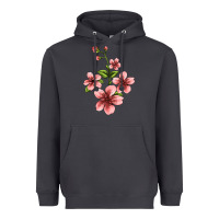 Smoke pink flowers hibiscus Heavyweight Hoodie - Jasminsmagicworld