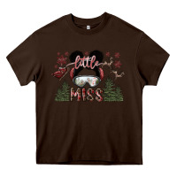 Chocolate Brown little miss Heavy Core Tee - SublimationCraftShop