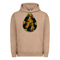 Pigment Burro Black Cat Halloween Teardrop Urban Hoodie - LillyAllenDesigns