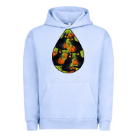 Pigment Grape Ice Black Cat Halloween Teardrop Urban Hoodie - LillyAllenDesigns