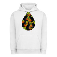 Pigment Lunar Rock Black Cat Halloween Teardrop Urban Hoodie - LillyAllenDesigns