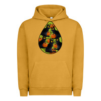 Pigment Peanut Butter Black Cat Halloween Teardrop Urban Hoodie - LillyAllenDesigns