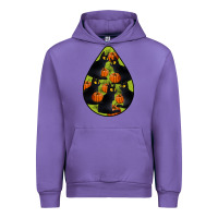 Tulip Black Cat Halloween Teardrop Urban Hoodie - LillyAllenDesigns