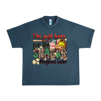 Midnight Navy i'm just here for the snacks #softball sister Urban Heavy Tee - Zillion Design Studio