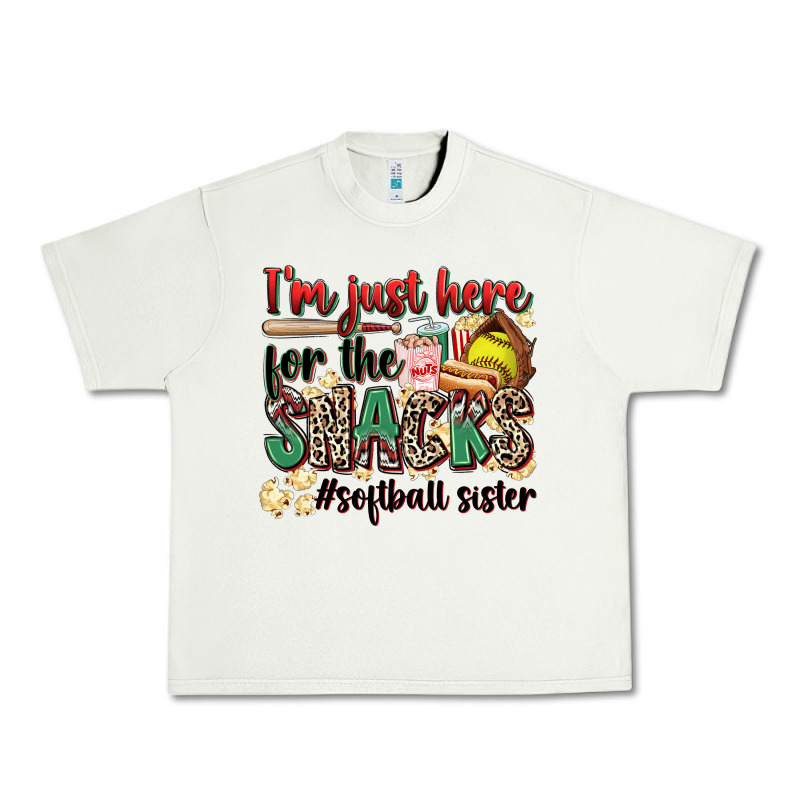 I'm Just Here For The Snacks #softball Sister Urban Heavy Tee by Zillion Design Studio | Teevron