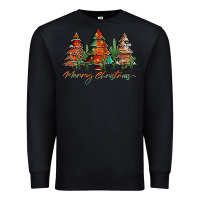 Black western christmas trees merry christmas Premium Sweatshirt - Jasminsmagicworld