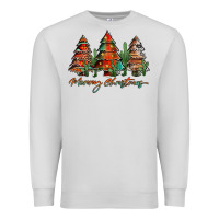 Dove Grey western christmas trees merry christmas Premium Sweatshirt - Jasminsmagicworld