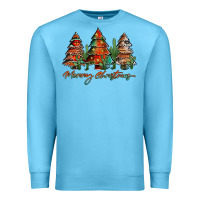 Ocean Blue western christmas trees merry christmas Premium Sweatshirt - Jasminsmagicworld