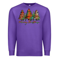 Purple western christmas trees merry christmas Premium Sweatshirt - Jasminsmagicworld