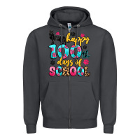 Smoke happy 100th days of school cat Zipper Hoodie - Artiststas