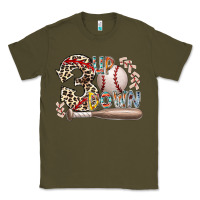 Army Green three up down Classic Tee - RacoonDesign