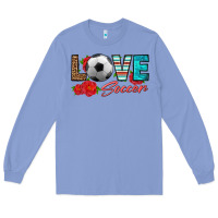 Colony Blue love soccer Long Sleeve Tee - HRA Design Shop