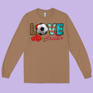 Love Soccer Long Sleeve Tee Designed By Hra Design Shop