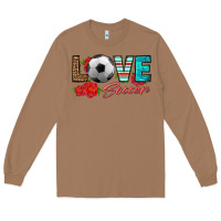 Toasted Coconut love soccer Long Sleeve Tee - HRA Design Shop