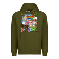 Army Green i love my job for all the little reasons Premium Hoodie - NancyCooperArtShop