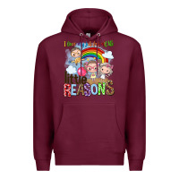Burgundy i love my job for all the little reasons Premium Hoodie - NancyCooperArtShop