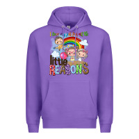 Purple i love my job for all the little reasons Premium Hoodie - NancyCooperArtShop