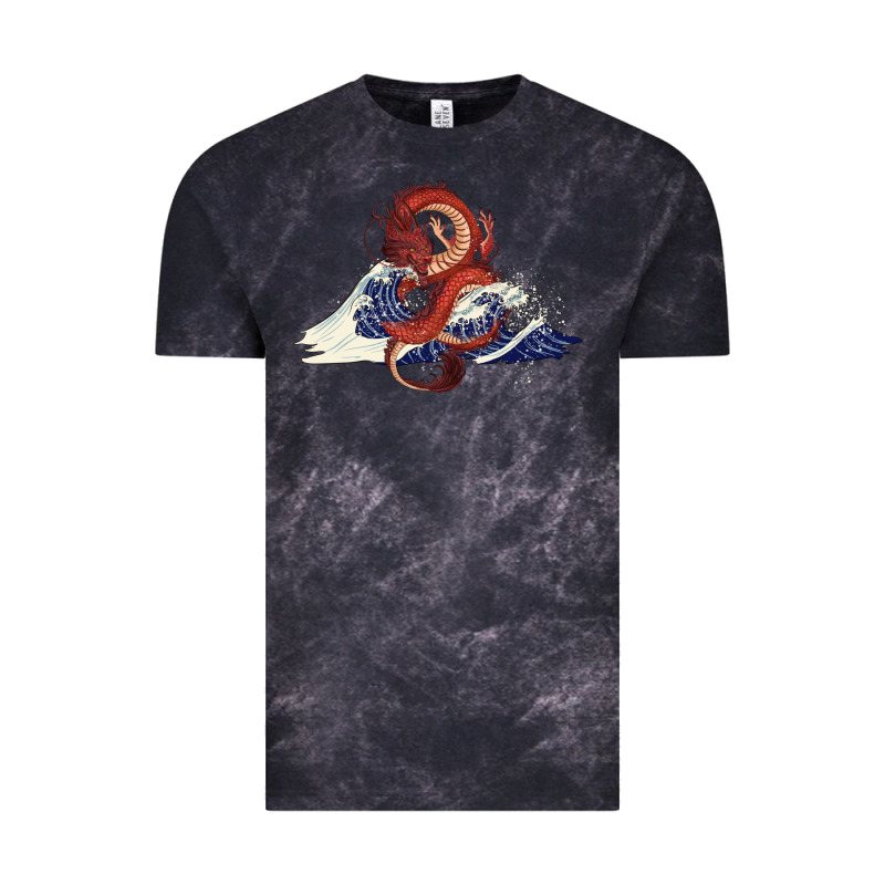 Asian Dragon And Ocean Waves Vintage Tee by RanaPortraitStore | Teevron
