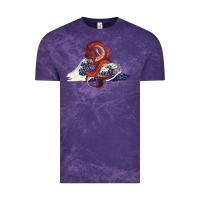 Cloud Purple asian dragon and ocean waves Vintage Tee - RanaPortraitStore