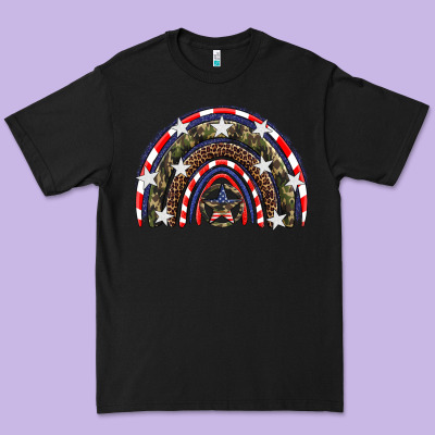 Usa Camouflage Rainbow Premium Tee Designed By Artiststas