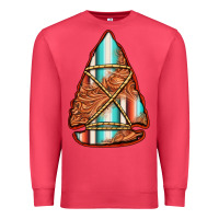 Cardinal turquoise serape tooled leather arrowhead Premium Sweatshirt - Jasminsmagicworld