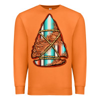 Carrot turquoise serape tooled leather arrowhead Premium Sweatshirt - Jasminsmagicworld
