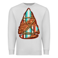 Dove Grey turquoise serape tooled leather arrowhead Premium Sweatshirt - Jasminsmagicworld