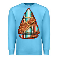 Ocean Blue turquoise serape tooled leather arrowhead Premium Sweatshirt - Jasminsmagicworld