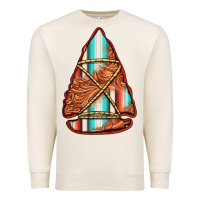 Sandshell turquoise serape tooled leather arrowhead Premium Sweatshirt - Jasminsmagicworld