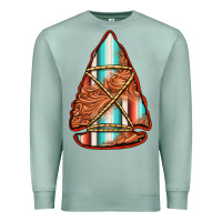 Seafoam turquoise serape tooled leather arrowhead Premium Sweatshirt - Jasminsmagicworld