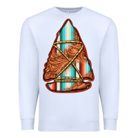 White turquoise serape tooled leather arrowhead Premium Sweatshirt - Jasminsmagicworld